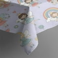 thumbnail image 3 of Light Purple Fairy Princess Pattern Rectangle Tablecloth 60"x84",Waterproof Polyester Rectangle Table Cloth, Wipeable Spillproof Polyester Tablecloth for Dining, Camping, Indoor and Outdoor, 3 of 5