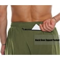 thumbnail image 5 of FEDTOSING Men's 5" Workout Running Shorts Green Quick Dry Athletic Shorts With Pockets, 5 of 5
