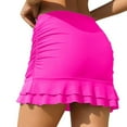 thumbnail image 5 of WXLWZYWL Fashion Women's Solid Bikini Swimsuit Summer Bottoms High Waist Swim Skirt Swimwear Swimsuit Beachwear, 5 of 6