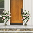 thumbnail image 4 of Costway 1 PCS 36" Artificial Camellia Tree Fake Potted Tree Greenery Floral Plant Modern Pink, 4 of 9