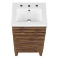 thumbnail image 5 of Modway Render 18" Modern Wood Bathroom Vanity Cabinet in Walnut/White, 5 of 8