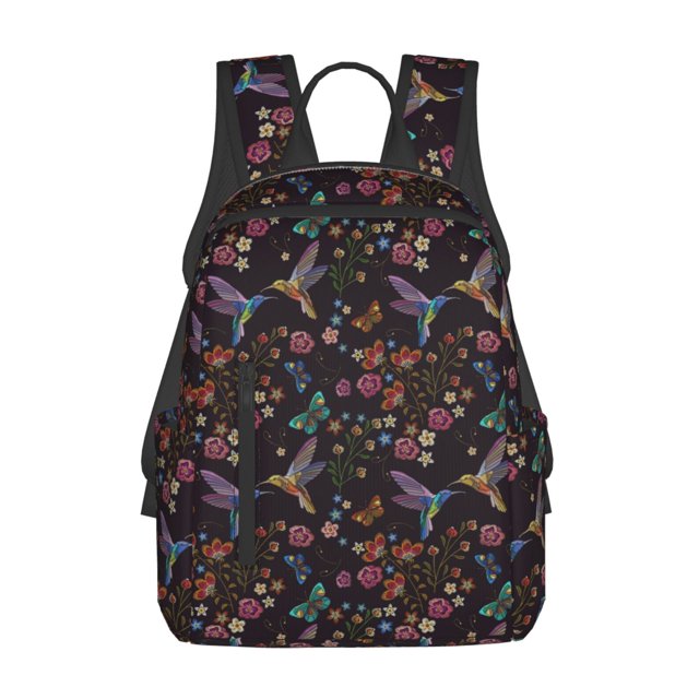 Fotbe Humming Bird And Tropical Flowers Mochila Ligera para Hombres y Mujeres - Duradera y Resistente al Agua, Ideal para Escuela, Trabajo, Viajes y Uso Diario