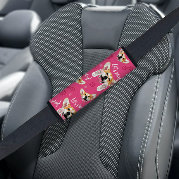 Wirester 8 X 15 21 29cm Neoprene Washable Soft Comfort Car Seat Belt Pad Cover Protect Your Neck Shoulder Welsh Corgi Face Pattern Com - How To Make Seat Belt Pad