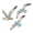 B, variant on mdesiwst 3 Pcs Seagull Wall Decor Wooden Flying Sea Birds Wall Hanging Sign Nautical Theme Beach Coastal Wall Art Vintage Ocean Sculpture for Home Bathroom