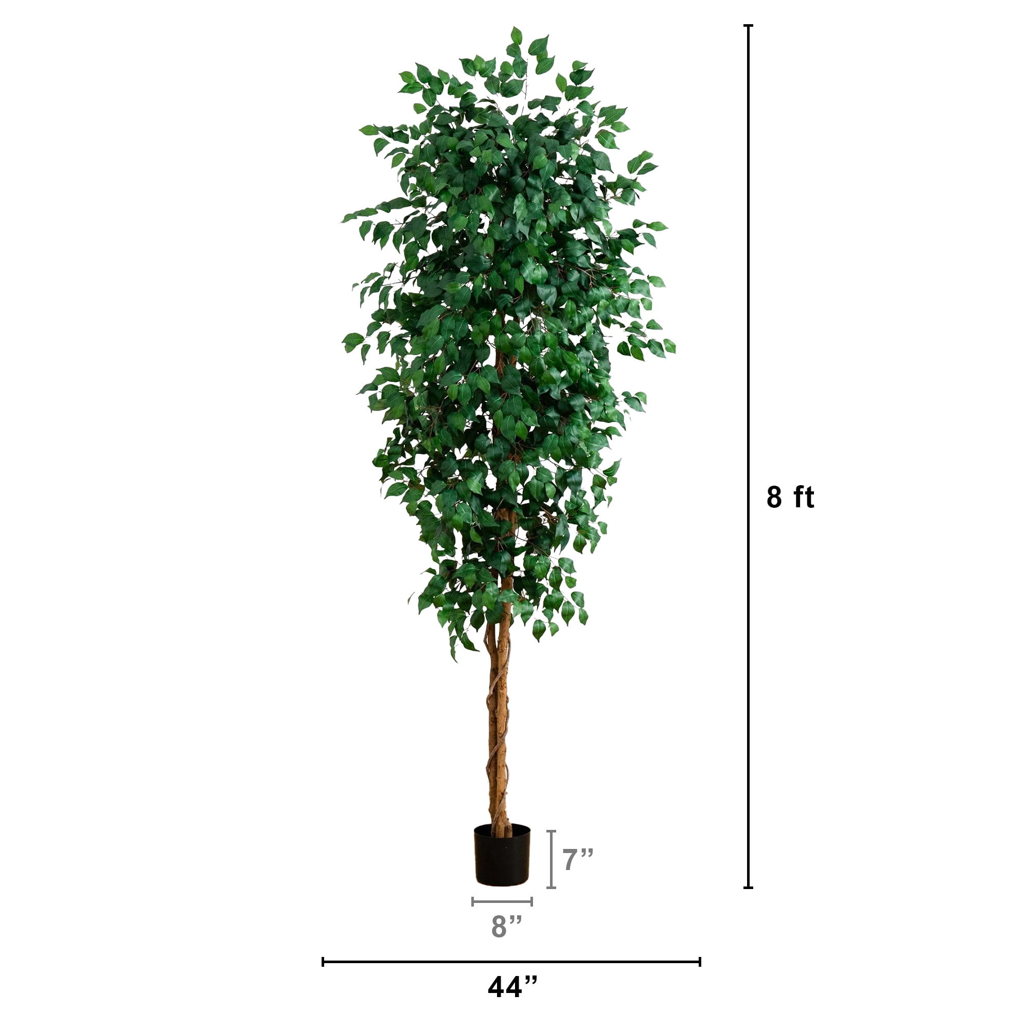 Nearly Natural 8' Ficus Artificial Tree