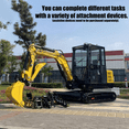 thumbnail image 6 of 3.5 Ton Mini Excavator, with 25 HP Diesel KubotaEngine，EPA-Certified Kubota 4-Cylinder Water-Cooled Diesel Engine for Farm, Construction, Landscaping, 6 of 9
