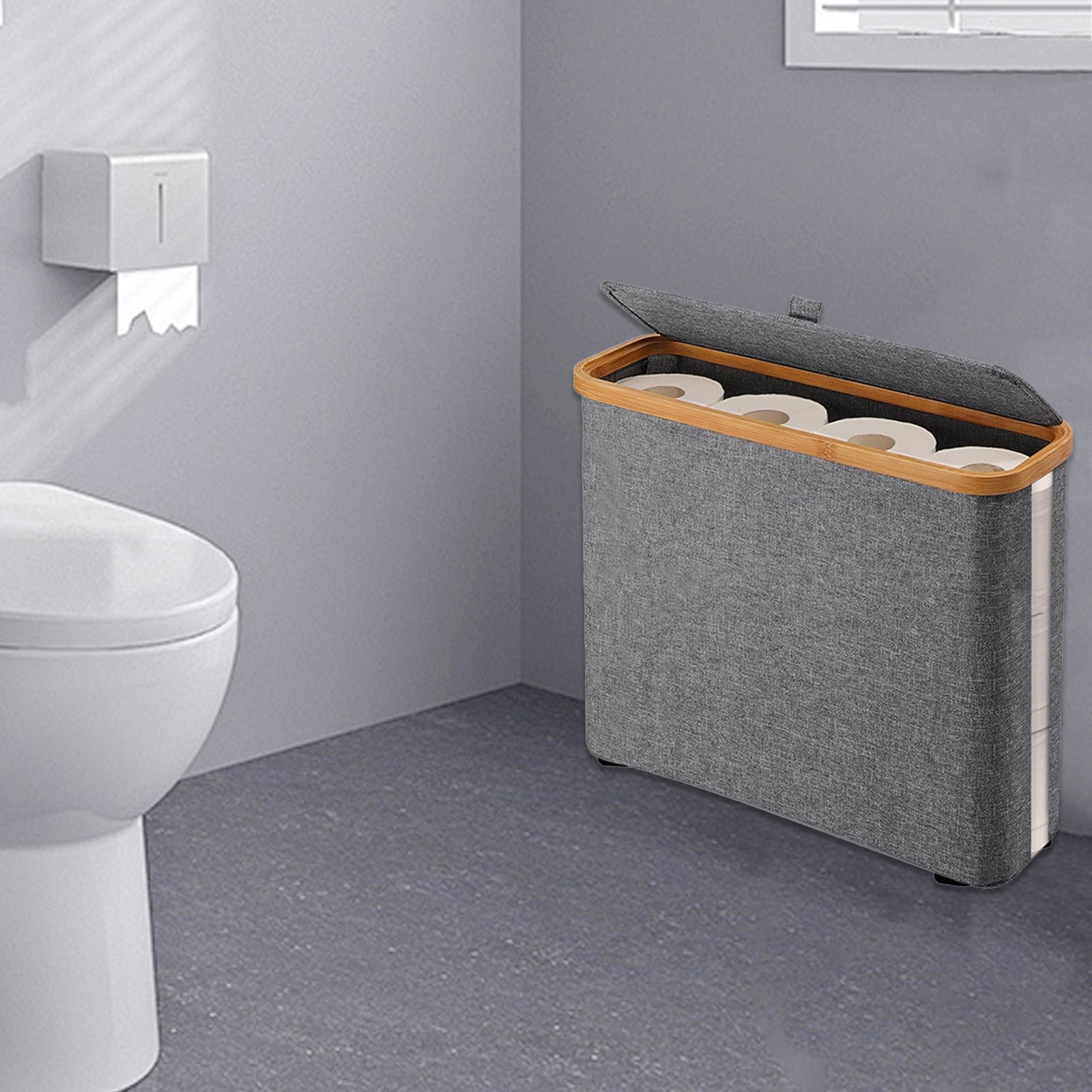 CASAFUN Solid Clolor Paper Towel Dispenser Wall Mount,Tissue Holder Commercial Paper Towel Holder with Lid Countertop,Trifold Hand Towel Holder for Living Room,Bathroom,Bedroom,Kitchen