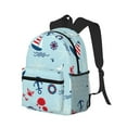 thumbnail image 2 of Lsque Sailboats Anchors Classic Casual Backpack - Large Capacity Water-Resistant Backpack for School, Work, Travel, and Outdoor Activities, 2 of 8