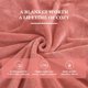 thumbnail image 4 of Exclusivo Flannel Fleece Blanket, Super Soft Striped Jacquard Bed Blanket, Lightweight Fuzzy Cozy for All Seasons, 1.2*2.0m, 4 of 5