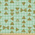thumbnail image 2 of Ambesonne Abstract Fabric by the Yard Upholstery, Grunge Murky Triangles, 5 Yards, Pale Brown and Mint Green, 2 of 5