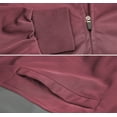 thumbnail image 3 of Men's Casual 2 Piece Set Gym Fitness Hooded Work Out Running Jogging Tracksuit (Burgundy/Charcoal, 2XL), 3 of 4