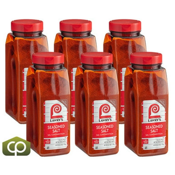 Lawry's 40 oz. Seasoned Salt (6/Case) - Bold, Zesty Flavor without MSG