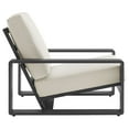 thumbnail image 5 of Lounge Chair Armchair Lounge Chair, Gray, Aluminum, Outdoor Patio Balcony Cafe Bistro Garden Hospitality Restaurant, Modern Contemporary, HB37960, 5 of 9