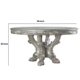 thumbnail image 5 of 60 Inch Wooden Dining Table with Trestle Base, Bone White, 5 of 5