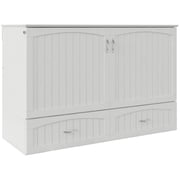Bowery Hill Traditional Solid Wood Murphy Queen Bed in White