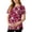 Red, variant on WAGUTH Women's Trendy Casual Print Maternity Tops Short Sleeve Double Layer Stretch Nursing Shirts Breastfeeding Tunic Blouses for Moms,Red,S