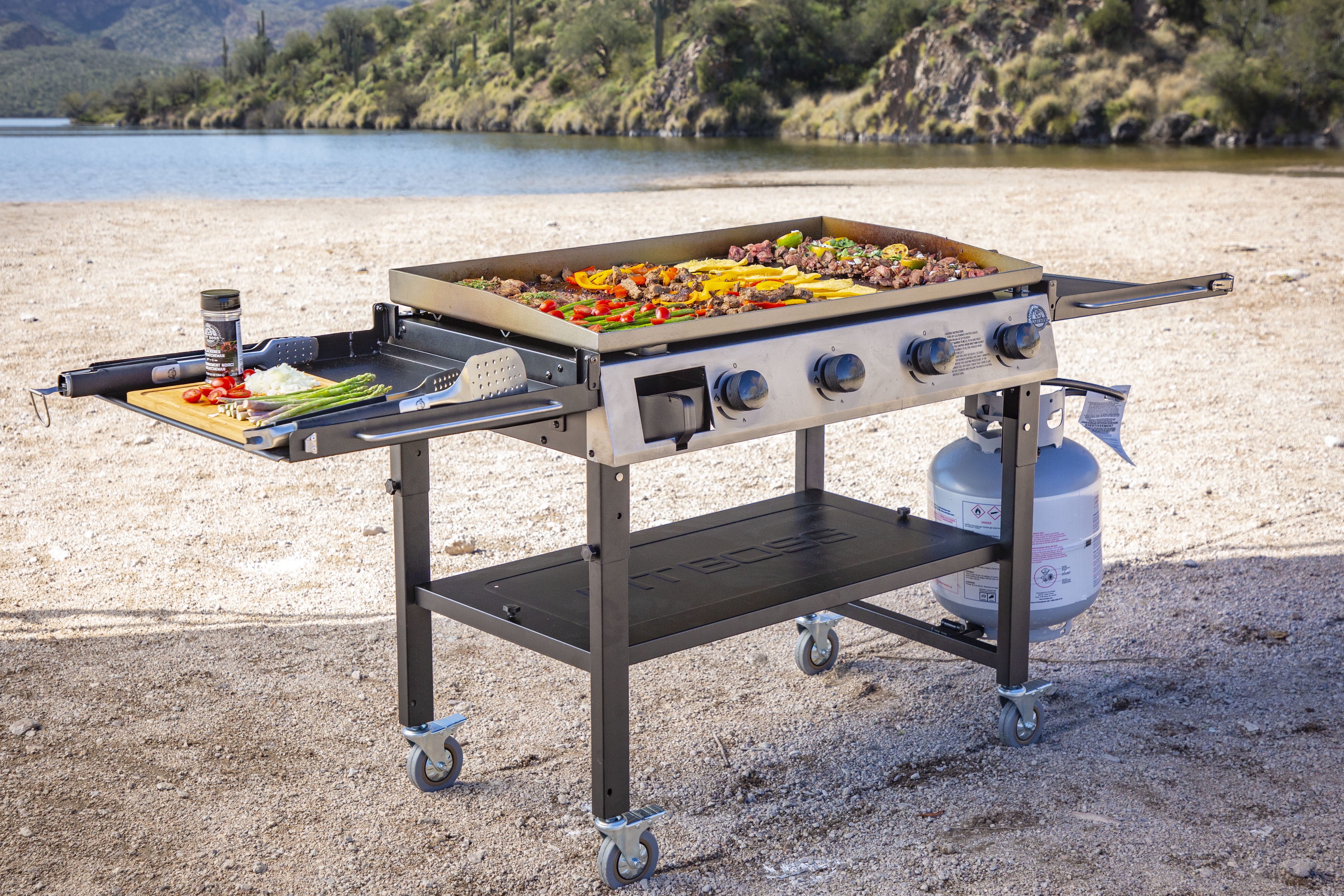 Pit Boss Deluxe 4-Burner Portable Propane Grill with Folding