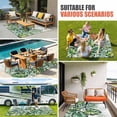 thumbnail image 4 of Summer Tropical Leaves Outdoor Rug for Patio/Deck/Porch, Non-Slip Large Area Rug 5 x 7 Ft, Botanical Green Palm Indoor Outdoor Rugs Washable Area Rugs, Reversible Camping Rug Carpet Runner, 4 of 8