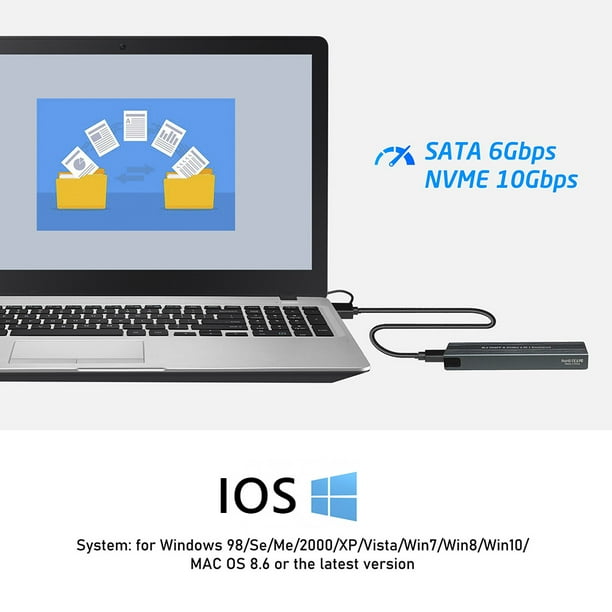 Jinveno SSD M.2 to USB 3.1 Adapter Dual Protocol PCIE NVME NGFF