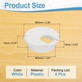 thumbnail image 2 of Desk Grommet 2", Plastic Desk Hole Cover Cable Grommet Cord Hole Cover Table Wire Organizer, White 10 Pcs, 2 of 7