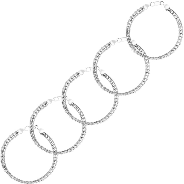 Pulsera bonita VentDepot Stardust 5Pzas Sterling 925 18cm 6mm de grosor