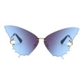 thumbnail image 3 of Cat Eyes Sunglasses for Women Oversized Fashion Vintage Butterfly Eyewear 400 Gradient Blue, 3 of 7