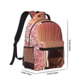 thumbnail image 2 of Honeii Makeup Brush on Pink Glitter Print Backpack for School,15.6 inch Laptop Back Pack for High School and College Students, Waterproof Computer Bookbag-One Size, 2 of 6