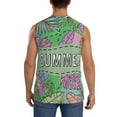thumbnail image 4 of Haiem Men's Summer Print Tank Tops Summer Sleeveless Cut Off Workout T-Shirts Fitness Vest Athletic Undershirts-Large, 4 of 8