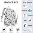 thumbnail image 6 of Pet Paw Print and Bone Backpack for School,Cute School Bag,Schoolbag with Adjustable Shoulder Straps & Padded Back,13.4"x11"x4.7", 6 of 6