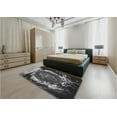 thumbnail image 5 of Ahgly Company Machine Washable Indoor Round Transitional Charcoal Black Area Rugs, 5' Round, 5 of 7