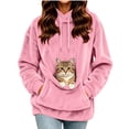 thumbnail image 4 of Cat Pouch Hoodie Pet Carrier Sweatshirt Oversized Sweatshirt with Dog Pouch Big Size Front Dog & Cat Carrier Sweatshirts, 4 of 8