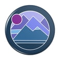 thumbnail image 1 of Abstract Geometric Mountainscape Pinback Button Pin, 1 of 4