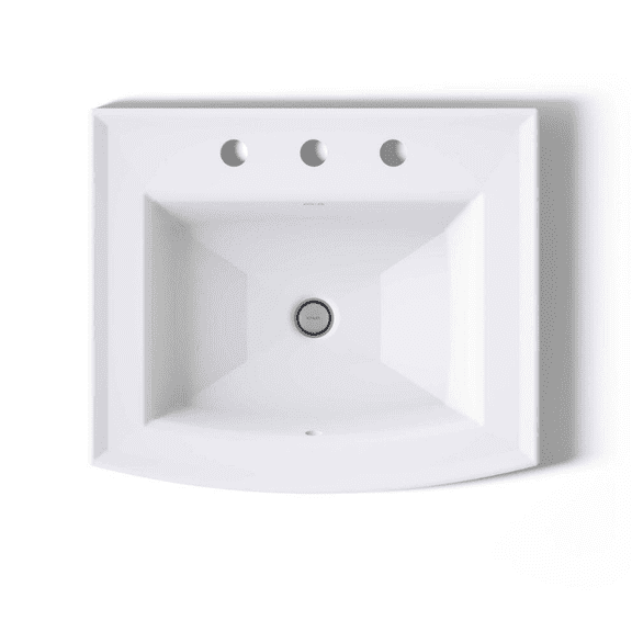 Kohler Archer 22.6in x 19.43in Drop in Bathroom Sink White Vitreous China