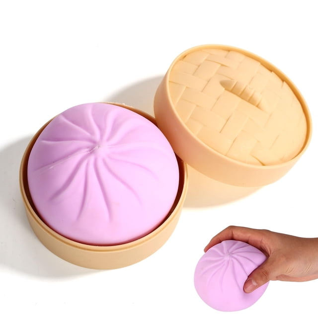 Juguete Squishy Sinbana Dumpling Gigante con Caja de Vapor 9 cm