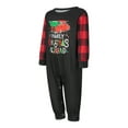 thumbnail image 3 of Elippeo Family Matching Christmas Pajamas, Baby Romper/Pet Apparel/Letter Car Christmas Tree Pattern Tops and Plaid Pants Sleepwear Set, 3 of 10