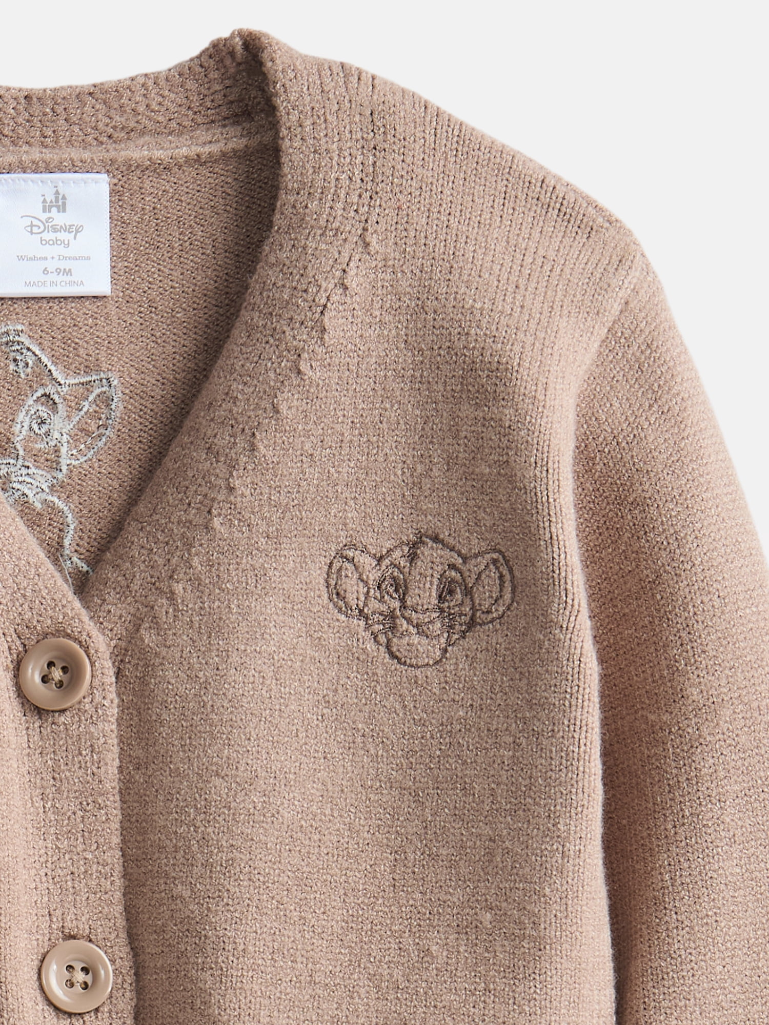Disney Baby Wishes + Dreams Lion King Embroidered Cardigan with Long Sleeves, Sizes 0/3M-18M