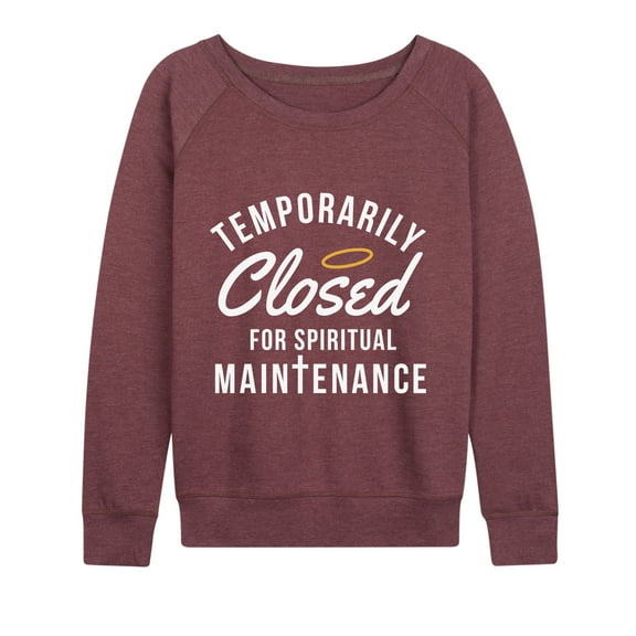 Solid Light - Spiritual Maintenance - Women's Lightweight French Terry Long Sleeve Shirt