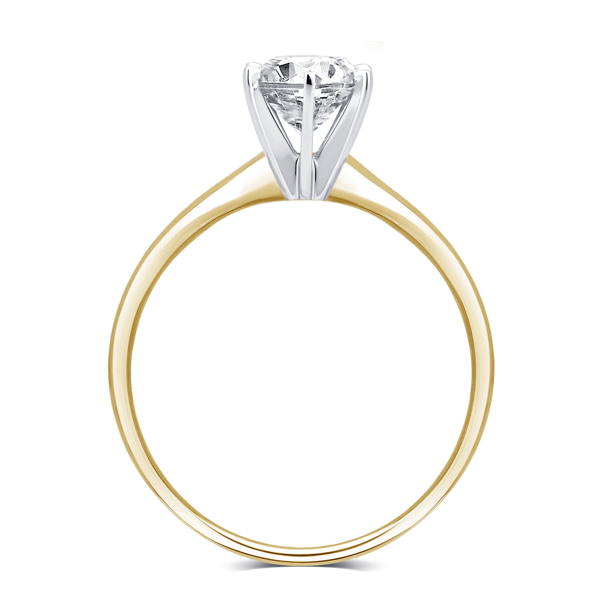 3/8 Carat T.W. Round Diamond 14K Yellow Gold Solitaire Engagement Ring