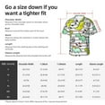 thumbnail image 4 of Picia Funny Dinosaurs on Stripes Gentle Cotton Regular Fit Short Sleeve Casual Hawaiian Shirt for Men-Medium, 4 of 9