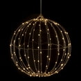 thumbnail image 6 of Alpine Corporation 16" x 17" Foldable Holiday Sphere Shaped Ornament with LED Lights, Warm White, 6 of 12