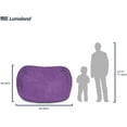 thumbnail image 5 of Lumaland 5ft Large Bean Bag Chair with Microsuede Washable Cover, Purple, 5 of 6