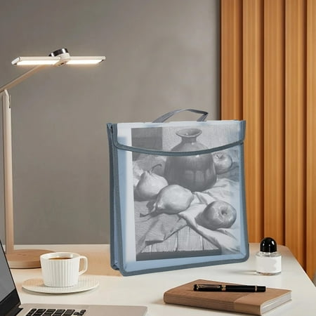 

Thickened Edging A3 Artwork Storage Bag Watertight Office Folder Storage Bag Exam Paper Storage Bag(Gray)