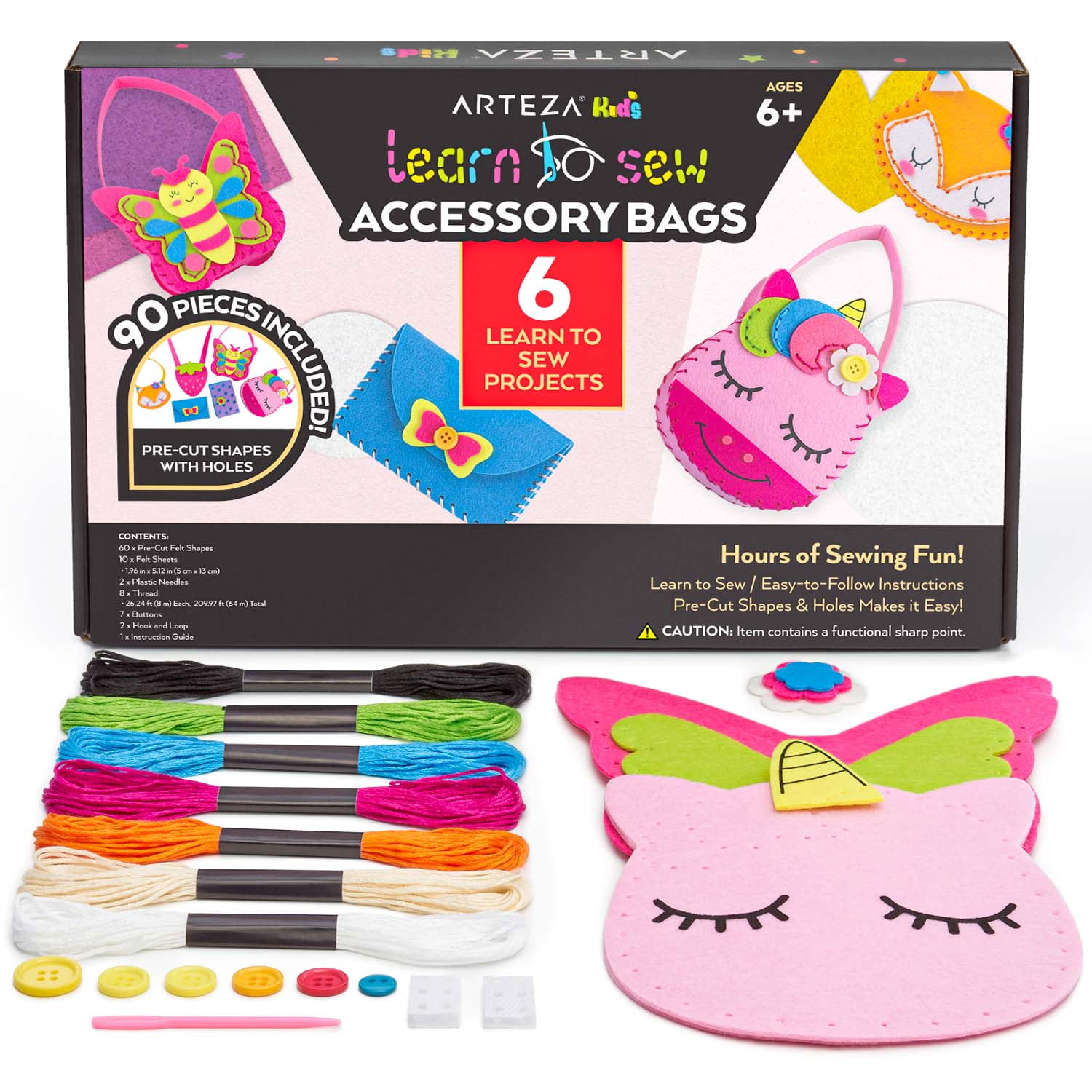 Tbczvx 6-Piece Felt Sewing Kit Set | Beginner Sewing Projects For All Ages