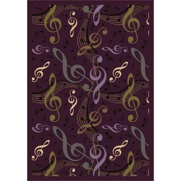 Virtuoso Plum 7 ft.8 in. x 10 ft.9 in.  WearOn Nylon Machine Tufted- Cut Pile Whimsy Rug