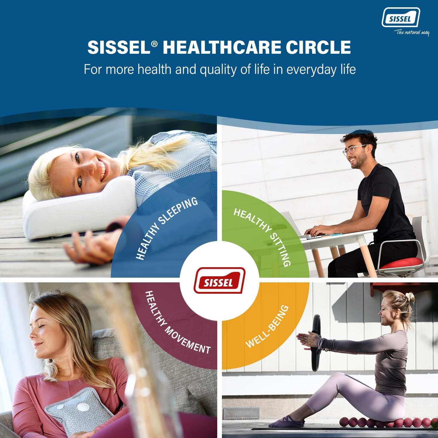 SISSEL Venosoft Pillow white small | Viscoelastic Leg Elevation | Vein & Varicose Vein Relief | Cotton & Polyester Cover | Relaxation & Pain Relief