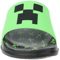 thumbnail image 4 of Minecraft Boys' Sport Slide Sandals, Indoor Outdoor Pool Slide, Black/Green, Size 5/6 Big Kid, 4 of 6