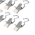thumbnail image 2 of 10 pinzas para la ropa que ahorran espacio, gancho antideslizante para viajes en casa (blanco, 10 unidades), 2 of 4