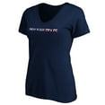 thumbnail image 2 of Women's Navy New York City FC Banner Wave V-Neck T-Shirt, 2 of 3