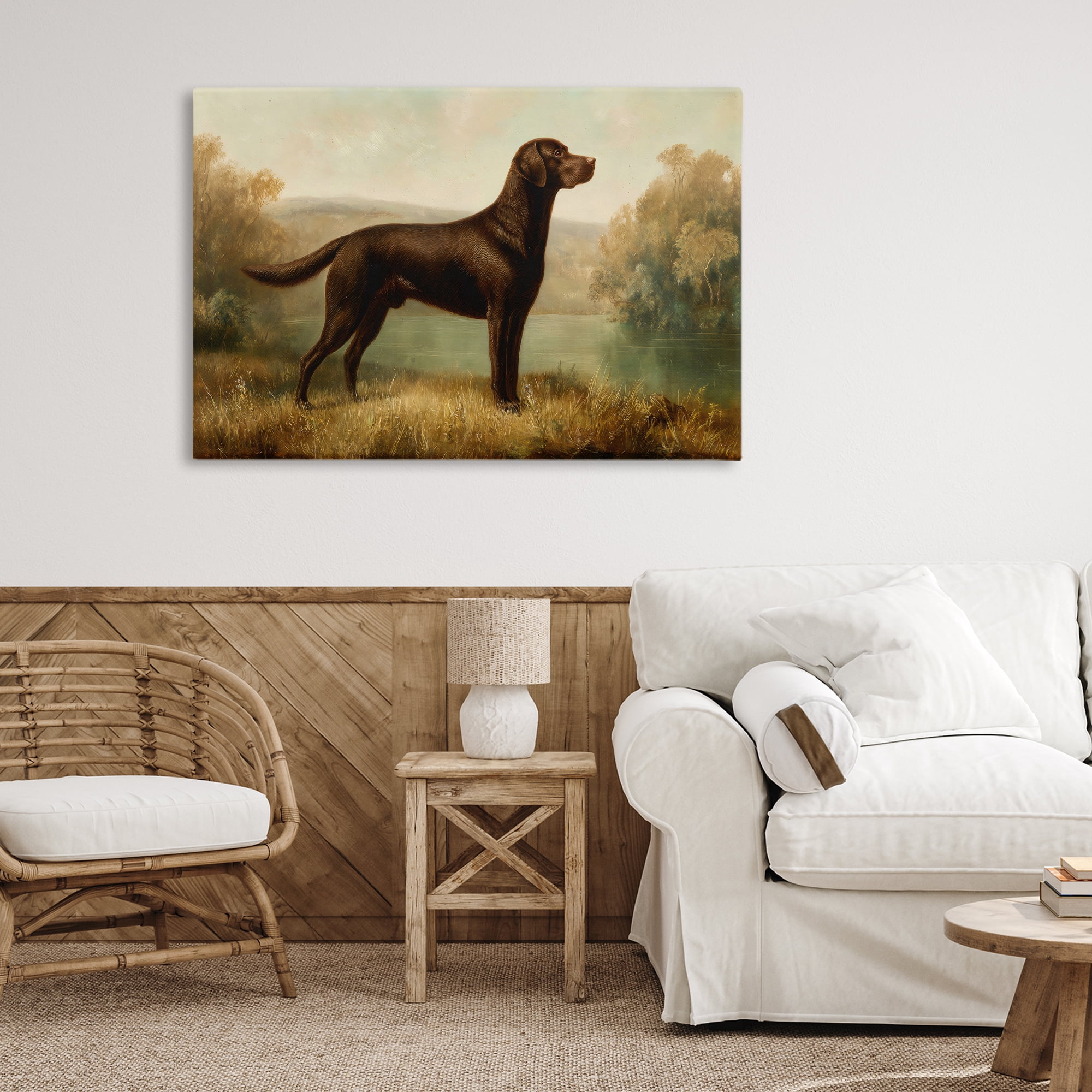 Stupell Industries Chocolate Brown Labrador Canvas Wall Art, design by Petal Prints Design
