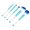 Blue, variant on Geemin Professional DIY Beaded Makeup Brushes Set Metal Handle Beadable Cosmetic Brush for Natural Makeup Eyeshadow Brush Kits